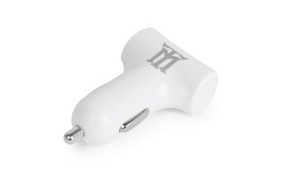 CARGADOR USB MAILLON COCHE PREMIUM 4,8A BLANCO 2 CONECTORES