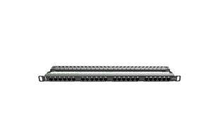 PATCH PANEL LANBERG CAT.5E UTP 24 PUERTOS 0.5U RACK 19 NEGRO