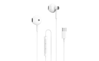AURICULARES ENJOY CON CONTROL DE VOLUMEN TIPO C CABLE 1M BLANCO