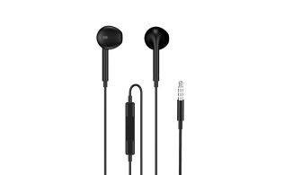 AURICULARES ENJOY CON MICROFONO NEGRO CONTROL DE VOLUMEN JACK 35 MM CABLE 1M