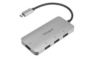 ADAPTADOR TARGUS USB-C A 4xUSB 3.0 PLATA