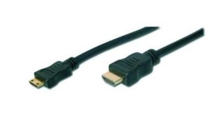 CONVERSOR DIGITUS VIDEO HDMI TIPO C - TIPO A M/M 3M ULTRA HD 24P DORADO NEGRO