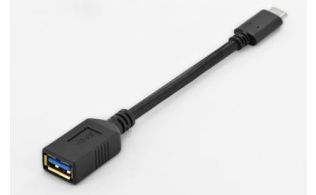 CABLE DIGITUS ADAPTADOR USB OTG TIPO C - A M/F 0,15M 3A 5GB 3.0 VERSION NEGRO