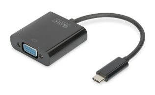 CONVERSOR HUB DIGITUS VIDEO USB TIPO C A VGA FULL HD 1080P 19,5 CM NEGRO