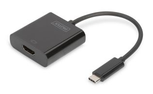 CONVERSOR HUB DIGITUS VIDEO USB TIPO C A HDMI 4K 30HZ NEGRO