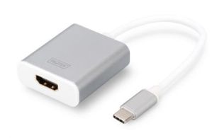 CONVERSOR HUB DIGITUS VIDEO USB TIPO C 4K 20CM CHIPSET VL100/PS176