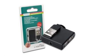 HUB DIGITUS USB 2.0 4X USB A/F 1X USB B MINI/M