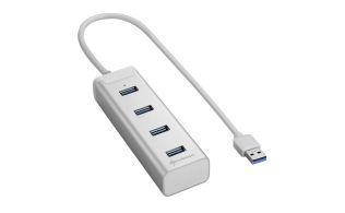 HUB USB SHARKOON 4X3.0 ALUMINIO PLATA