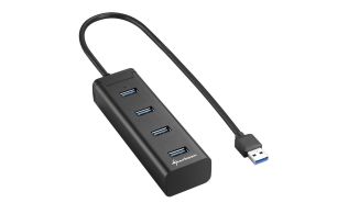 HUB USB SHARKOON 4X3.0 ALUMINIO NEGRO