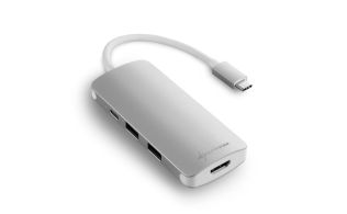HUB USB SHARKOON 3X3.0 TYPE C + HDMI  ALUMINIO PLATA