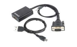 CABLE ADAPTADOR GEMBIRD VGA A HDMI 0,15M CON AUDIO 3,5MM