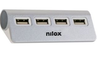 HUB NILOX 4x USB 2.0 BLANCO