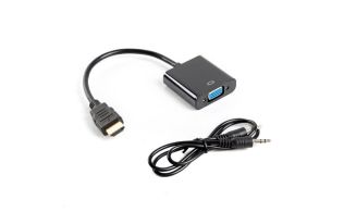 ADAPTADOR LANBERG HDMI MACHO/VGA HEMBRA+MINIJACK 3.5MM HEMBRA 20CM