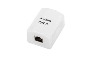 ROSETA DE SUPERFICIE LANBERG CAT.6 FTP 1X TOMA RJ45 BLANCO
