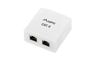 ROSETA LANBERG DE SUPERFICIE CAT.6 FTP 2X TOMA RJ45 BLANCO