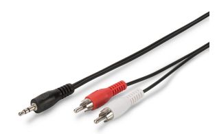 CABLE DIGITUS ADAPTADOR AUDIO JACK 3.5mm - 2x RCA 2,5m CCS 2x0,10/10 M/M