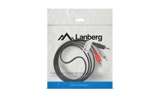 CABLE ESTEREO LANBERG JACK 3.5MM/2X RCA MACHO 1.5M