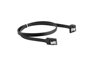 CABLE SATA III LANBERG 6GB/S HEMBRA HEMBRA ANGULO CLIP METAL 0.5M NEGRO