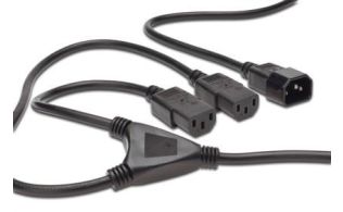CABLE ALIMENTACION DIGITUS SPLITTER CABLE C14-2X C13 M/H 1.7M H05VV-F3G 0.75MM