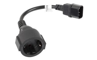 CABLE LANBERG ADAPTADOR IEC 320 C14/SCHUKO CEE7 HEMBRA 20CM