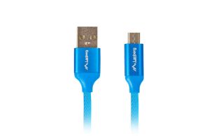 CABLE USB LANBERG 2.0 MACHO/MICRO USB MACHO QUICK CHARGE 3.0 1.8M AZUL