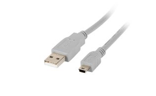 CABLE USB LANBERG 2.0 MACHO/MINI USB MACHO 1.8M GRIS