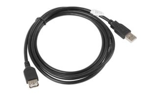 CABLE ALARGADOR LANBERG USB 2.0 MACHO HEMBRA 1.8M NEGRO