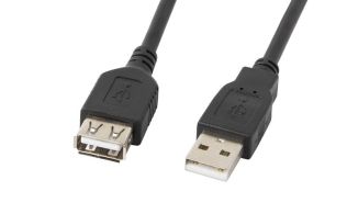CABLE ALARGADOR LANBERG USB 2.0 MACHO HEMBRA 0.7M NEGRO