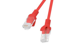 LATIGUILLO LANBERG CAT.5E UTP 0.25M ROJO