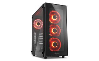 CAJA SHARKOON TG5 ATX 2XUSB3.0 2XUSB2.0 SIN FUENTE ROJO