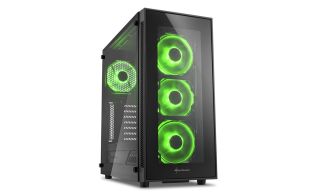 CAJA SHARKOON TG5 ATX 2XUSB3.0 2XUSB2.0 SIN FUENTE VERDE