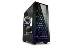 CAJA SHARKOON LIT 100 ATX 2XUSB3.0 RGB SIN FUENTE NEGRO