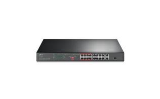 SWITCH TP-LINK 16-PORT 10/100MBPS + 2-PORT GIGABIT RACKMOUNT SWITCH WITH 16-PORT