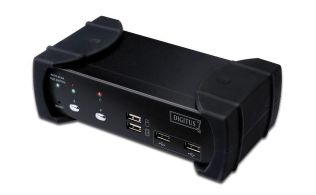 KVM DIGITUS SWITCH USB DVI-KVM 1 USER 2 PC AUDIO & USB 2.0 INCLU. 2 CABLE SET