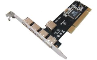 TARJETA EXPANSION DIGITUS PCI USB 2.0 5x USB 4 externos 1 interno