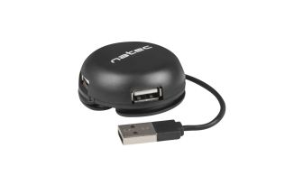 HUB NATEC BUMBLEBEE 4 PUERTOS USB 2.0 NEGRO