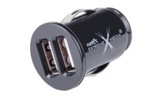 CARGADOR COCHE NATEC MINI 2XUSB 2.1A 12 24V NEGRO