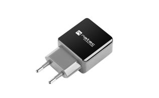 CARGADOR NATEC 2XUSB 2.1A 110 240V NEGRO GRIS