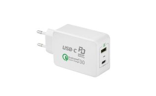 CARGADOR NATEC USB-C Y USB PD 5V 3A QUICK CHARGE 3.0 33W BLANCO