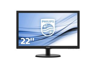 MONITOR PHILIPS 223V5LSB 21,5" LED FHD 1080P 5MS VGA DVI NEGRO MATE