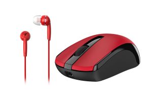 RATON GENIUS MH8100 ROJO REGALO AURICULAR