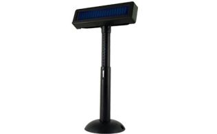 VISOR POSIFLEX VFD FLUORESCENTE 2X20 USB NEGRO