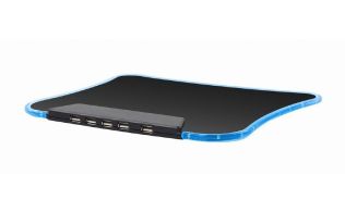 ALFOMBRILLA RATON LED GEMBIRD CON HUB 4x USB