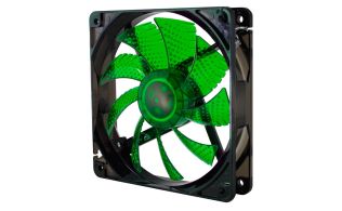 VENTILADOR CAJA NOX COOL FAN LED 120MM NEGRO LED VERDE