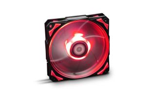 VENTILADOR CAJA NOX H-FAN LED 120MM NEGRO LED ROJO