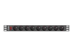 REGLETA LANBERG 1U 16A RACK 19 9X SOCKET NEGRO 3M