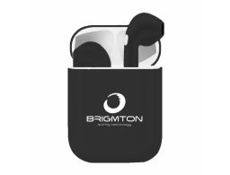AURICULARES BRIGMTON CON BASE DE CARGA NEGRO BLUETOOTH
