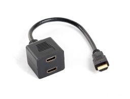 ADAPTADOR LANBERG HDMI MACHO/HDMI HEMBRA X2 SPLITTER 20CM