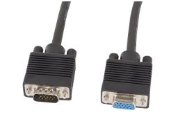 CABLE LANBERG VGA MACHO HEMBRA FERRITA NEGRO 3 M