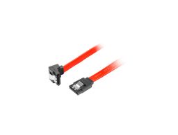 CABLE SATA II LANBERG 3GB/S HEMBRA HEMBRA ANGULO CLIP METAL 30CM ROJO